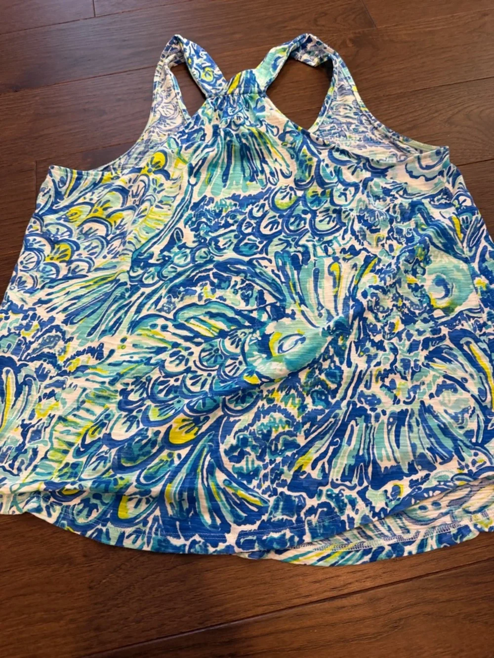 Lilly Pulitzer Watercolor Print Racerback Tank Size Small - C40-040 - Picture 6 of 6